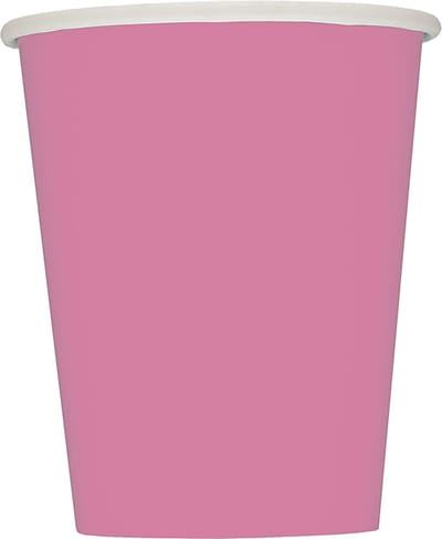 Unique Party 9oz Papieren bekers (20 stuks) (Heet Roze)