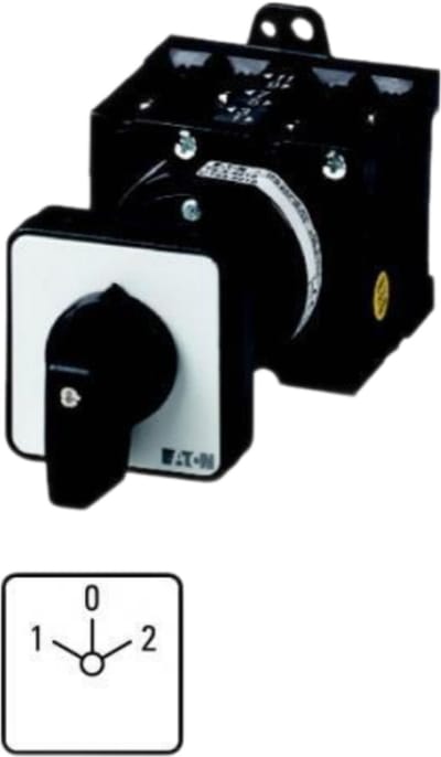 Eaton Omschakelaar, T3, 32 A, tussenbouw, 3 bouweenheid(en), contacten: 6, 60 °, vergrendelend, met 0-stand, 1-0-2, designnummer 8212, 071329