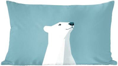 Sierkussens - Kussentjes Woonkamer - 60x40 cm - Ijsbeer - Lichtblauw - Minimalistisch
