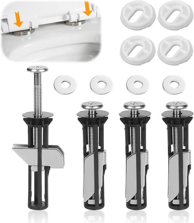 Bevestiging set voor wc-brillen met sluitringen - Onderhoudsaccessoires voor toiletdeksels