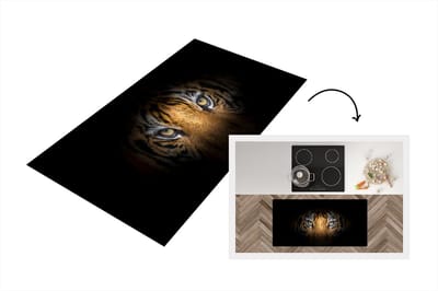 Keukenloper - Loper keuken - Tijger - Oog - Dier - 120x60 cm - Keukenloper vinyl
