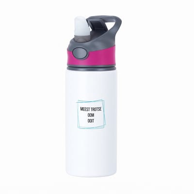 Hacebo® - meest trotse oom ooit waterfles met rietje roze - Oom - trotse oom - verjaardagscadeau - verjaardag - cadeau - cadeautje voor oom - oom artikelen - kado - geschenk - gift - water fles - 650ML