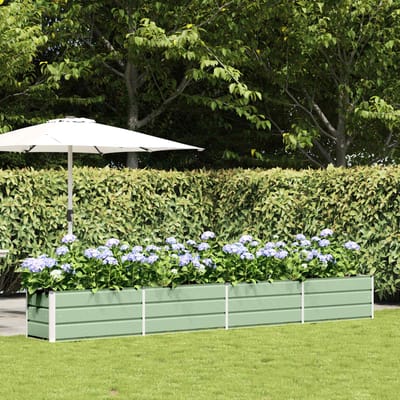 vidaXL - Plantenbak - Pastelgroen - 385 - x - 50 - x - 45 - cm - Gegevens - staal
