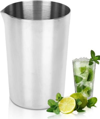 Dailygoods- Cocktailshaker Roestvrij Staal 500ML - Cocktail Set - Mixbeker met Deksel - Cocktailglazen - Duurzaam - Bar Accessoire