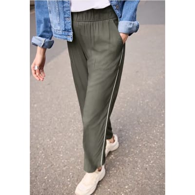 Wide Legs culottes in een Loose Fit met biezen