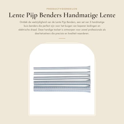 Dailygoods - Lente Pijp Benders - Handmatige Lente Buis Bender - 5 Stuks - Geschikt voor Koper - Voor Elektrische Draad - Niet Roestend