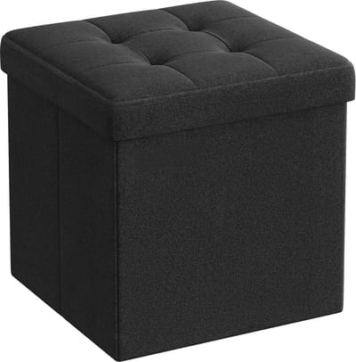 Voetenbankje Bureau - Opslagruimte - Voetenbankje of Poef - Schuimvulling Voetensteun - 30cm - Antraciet