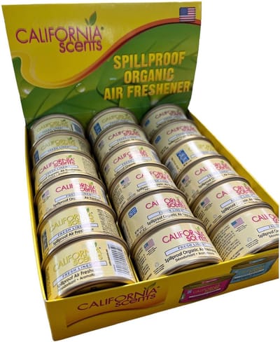 California Scents Car Air Freshener Fresh Linen - 18 stuks - incl. Doseerdeksel