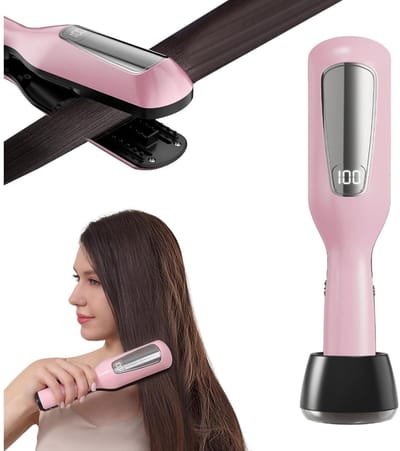 longziming -Mini Draadloze Haarschneider - Split Ends Trimmer - Haarverzorgingsapparaat - Negatief-Ionen Technologie - Duurzaam Plastic - Thermostatisch Gladmakend - Veilig Voor Alle Haartypen - 1 Stuk
