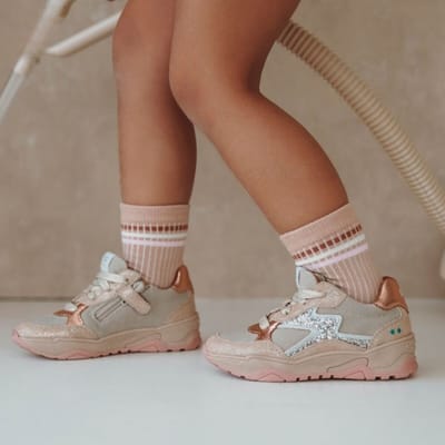 BunniesJR BunniesJR Cleo Chunky Sneakers roze Leer