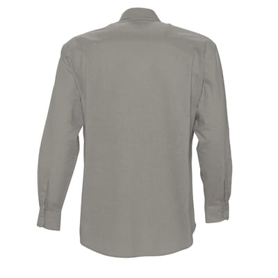 SOLS Heren Oxford overhemd met lange mouwen (Zilver)