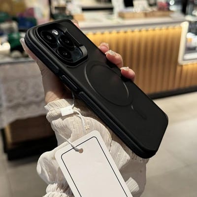 Nieuw Patchwork Kleur Telefoonhoesje Voor iPhone 16 15 14 13 12 11 Pro Max Plus Anti-Slip Frosting Doorschijnend Magsafe Magnetische Hoes For iPhone 14 Pro black