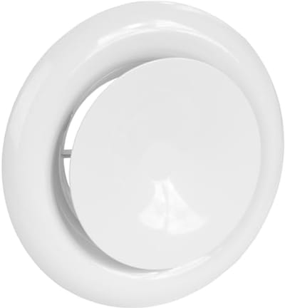 4 inch witte metalen verstelbare diffuser voor ventilatie - ronde luchttoevoer afdekking voor muur en plafond