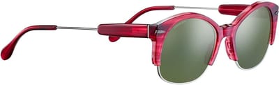 Vinita Shiny Silver Red Streaky Acetate