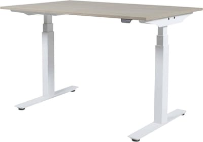 Zit Sta Bureau - Plus Elek 160x80 Havana Kersen - wit frame