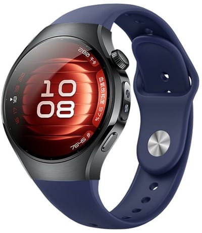 By Qubix - Classic sportbandje 'True Fit' - Donkerblauw - geschikt voor Huawei Watch 5 - 42mm