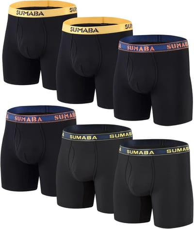 Heren Boxershorts met Lange Poot Ademend Bamboe Open Voorzijde