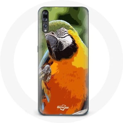 Hoesje voor Huawei P20 Macaws Parrot Oranje Groen