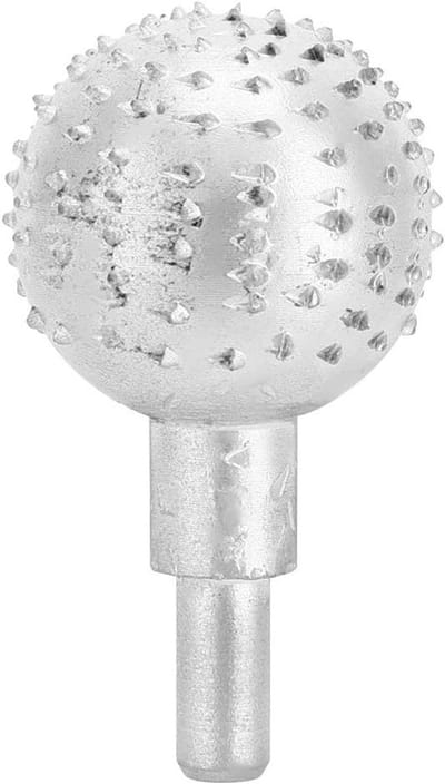 Slijpkop Ball - Polijstbal Rond - Hout Vormgeven - Stalen Constructie - 5.3 x 3 cm - Zilver