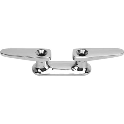 Taquets de quai de 10 pouces en acier inoxydable 316 poli miroir, base ouverte, corde d'amarrage, ancre d'arrimage