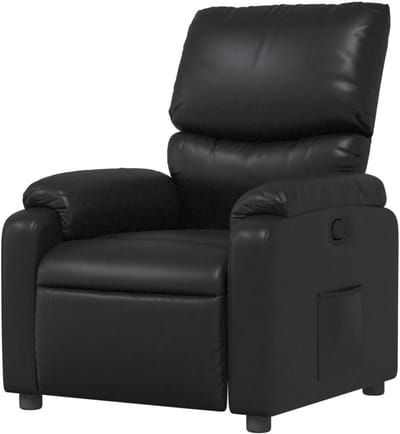 Relaxstoel - Fauteuil Ligstoel - Ontspannen Thuis - Handmatige Ligfunctie - 75 x 99 x 99 cm - Zwart