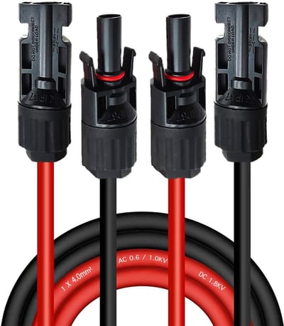 6mm²/4mm² Zonnepaneel Kabel Verlengkabel met Connectoren voor Buiten Gebruik