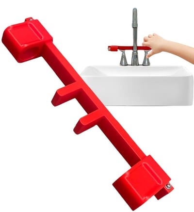 Kraangreep Vergrendeling - Kraan Kinderbeveiliging - Veilig Water Gebruik - Universele Pasvorm - 25 cm - Wit