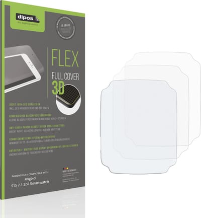 dipos FLEX – 2x Matte Screenprotector geschikt voor Rogbid S15 2.1 Zoll Smartwatch | Volledige Schermbescherming | Case-Friendly