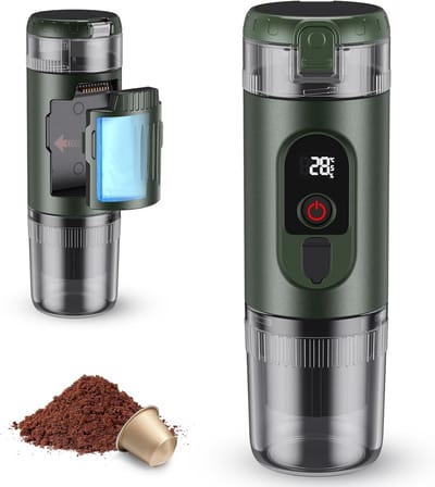 Draagbaar Koffiezetapparaat voor Onderweg - Compact en Gemakkelijk in Gebruik