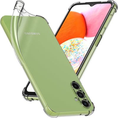 ebestStar - Hoes geschikt voor Samsung Galaxy A14, A14 5G, Silicone Slim Cover Case, Versterkte Hoeken en Randen hoesje, Transparant