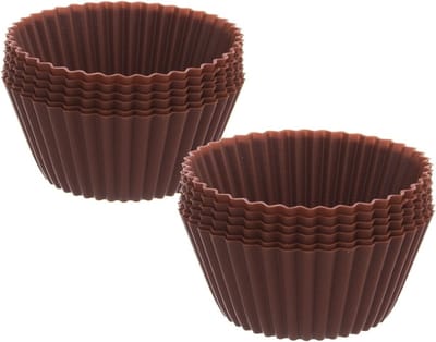 Cupcake Vormpjes Silicone Oranje SILLINIE 12 stuks - Muffin Bakvormen - Muffinvormpjes - Muffinvorm - Bakvorm