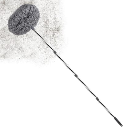 Telescopische Plumeau - Stofwisser - Huis Reinigen - Uittrekbaar tot 4 meter - 169 cm - Grijs