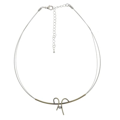 Behave - Ketting dames abstract minimalistisch - Goud en zilverkleur - 40 cm