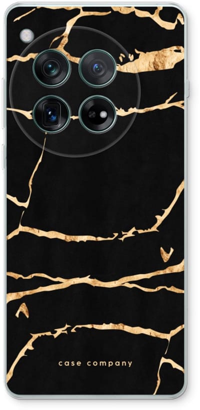 Case Company® - Hoesje geschikt voor OnePlus 12r hoesje - Gouden marmer - Soft Cover Telefoonhoesje - Bescherming aan alle Kanten en Schermrand