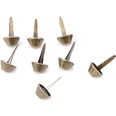 50 stuks Portemonnee Handtas Kegelvormige Voetjes Nagelkop Stud Spike Leer Ambachtelijke Benodigdheden (Zwart 10mm)
