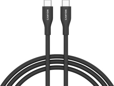 Canyon CC60SC10 Serie - USB-C naar USB-C Kabel - 60W - 1m - Zwart