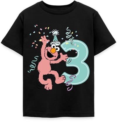Sesamstraat Elmo Verjaardag 3 Jaar Cadeau T-Shirt Kinderen