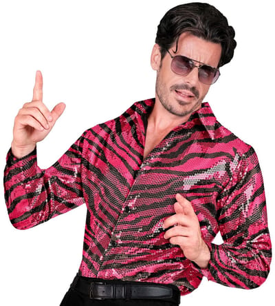 Pailletten Overhemd Exotic Pink Tigerking Man