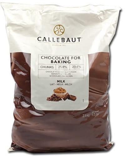 Callebaut Bakvaste chocolade Chunks Melk 2,5 kg.