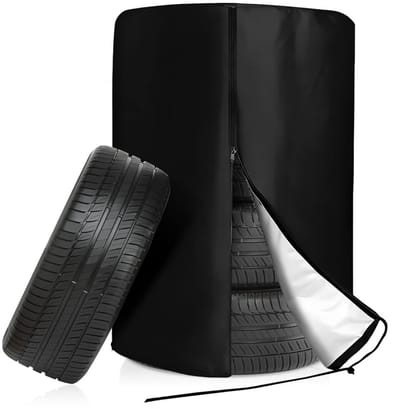 Dailygoods- Bandenhoes Waterdicht - Reservewielhoes - Opbergtas - Verstelbaar - Geschikt voor Auto's/Jeeps - Ø80 cm x H115 cm - Bandenopbergtas