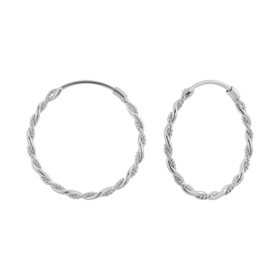 WeLoveSilver - Zilveren Oorringen - Gevlochten Design - 925 Zilver