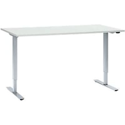 Schäfer Shop  Select Bureautafel, eentraps elektrisch in hoogte verstelbaar, B 1600 mm, H 705-1205 mm, lichtgrijs