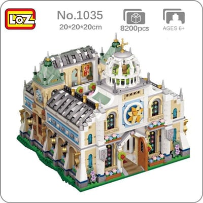 LOZ - Wedding Chapel | Large Block Building Set 3308 Onderdelen | Build and Create |Happy Valentine | No. 1035