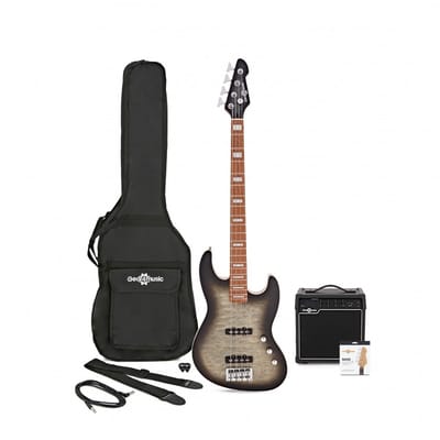 LA II Select Basgitaar + Versterkerpakket, Black Burst