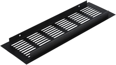 Ventilatierooster - Louvered Grill - Ventilatie Creëren - Antislipstrip - 250mm Lengte - Mat Zwart