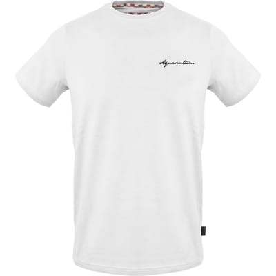 Aquascutum Katoenen T-shirt met korte mouwen voor heren (Wit)
