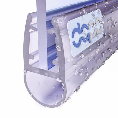 DQ-PP Douchestrip 100cm - Afdichting voor 6mm - 8mm Glasdikte - UK07 - Transparante Waterkeringsprofiel voor Douchedeur en Douchecabine