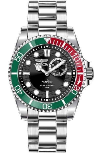 Invicta Pro Diver 49272 Heren Horloge - Quartz Uurwerk - Roestvrij Staal met zwarte Wijzerplaat - 43mm