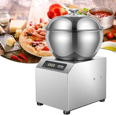 Roestvrijstalen Deegmixer - Commerciële Deegmaker - Professioneel Koken - Dubbele Rotatie Technologie - 5kg Capaciteit - Zilver