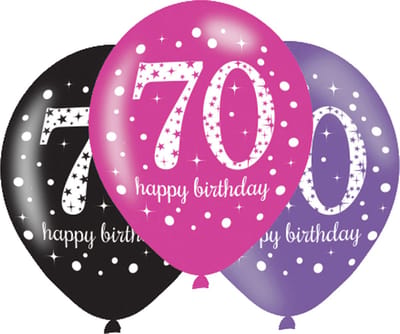 Amscan - Sparkling Celebrations - Ballon 70 Pink (6 stuks)